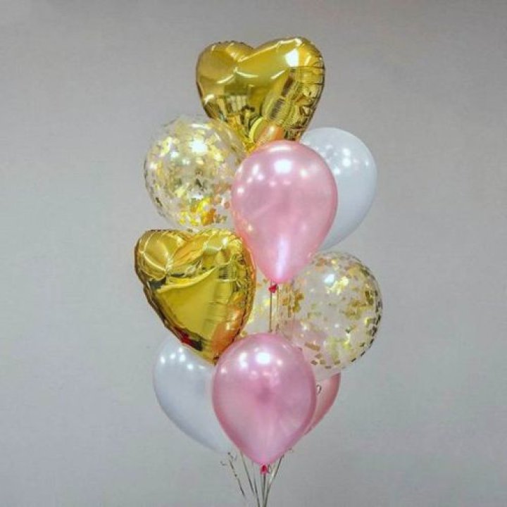 Облако шаров "Рози голд" в Рязани