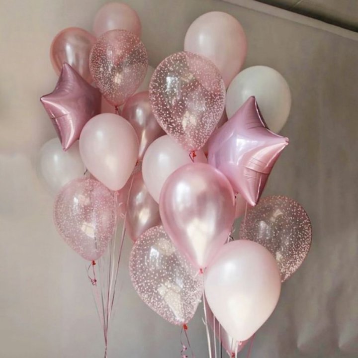 Фонтаны шаров "Розовый" в Рязани