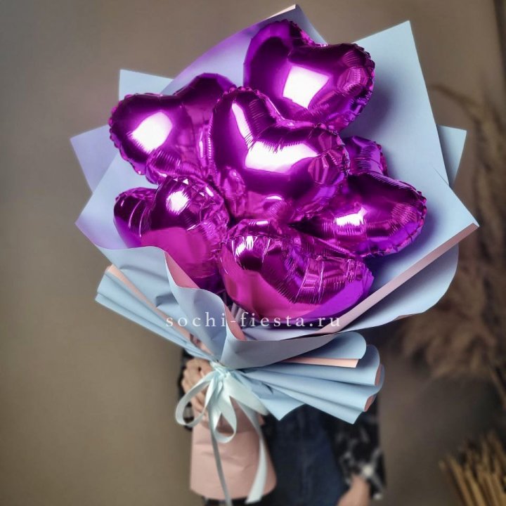Букет из шаров сердец  в Рязани