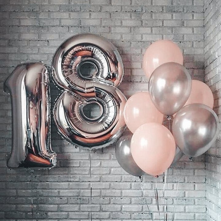 Фольгированный шар Серебряная Цифра в Рязани