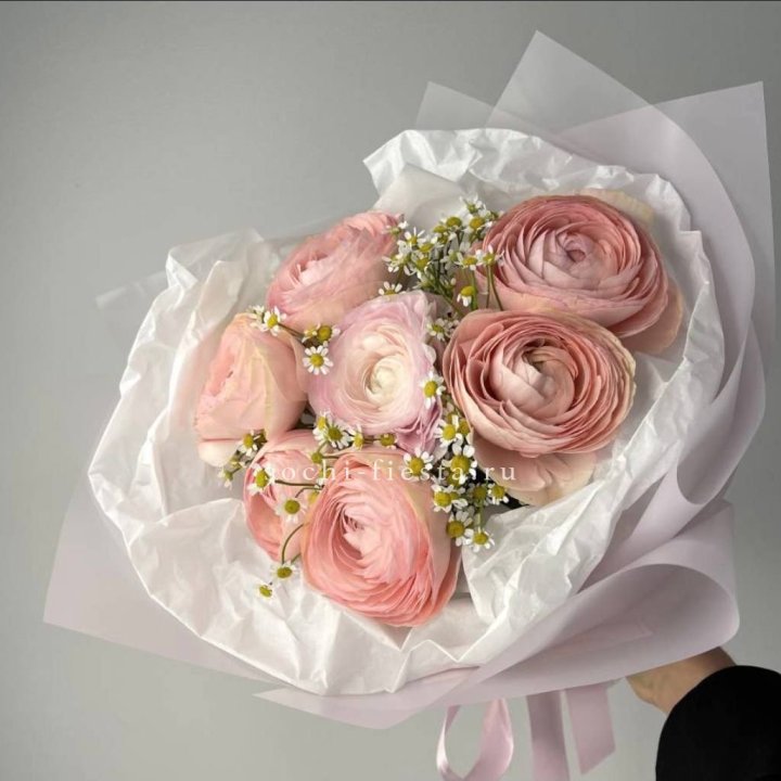 Ранункулюсы с ромашками в Рязани