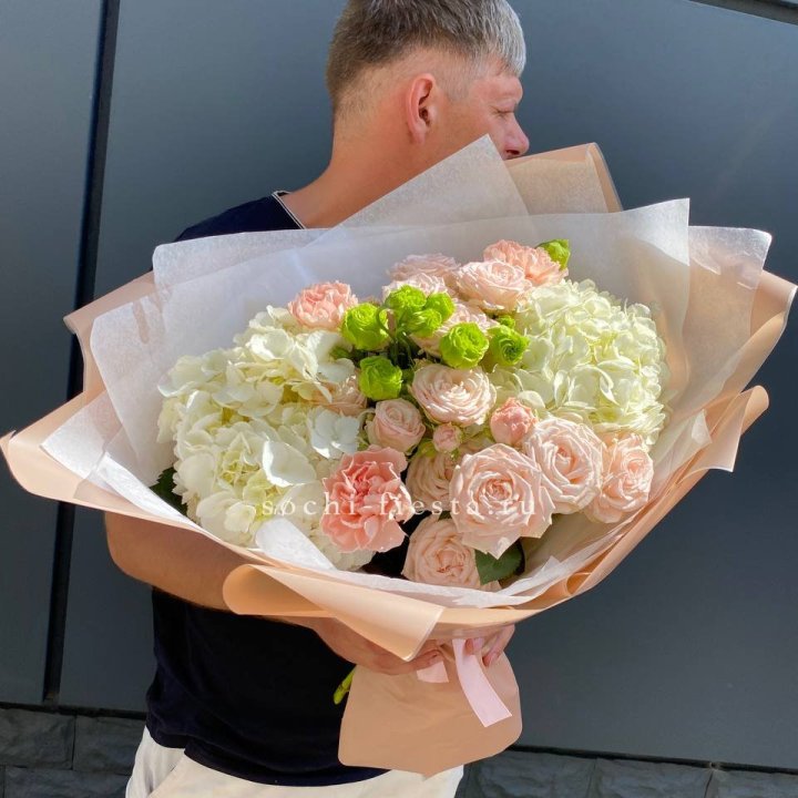 Авторский букет "Нежный крем" в Рязани