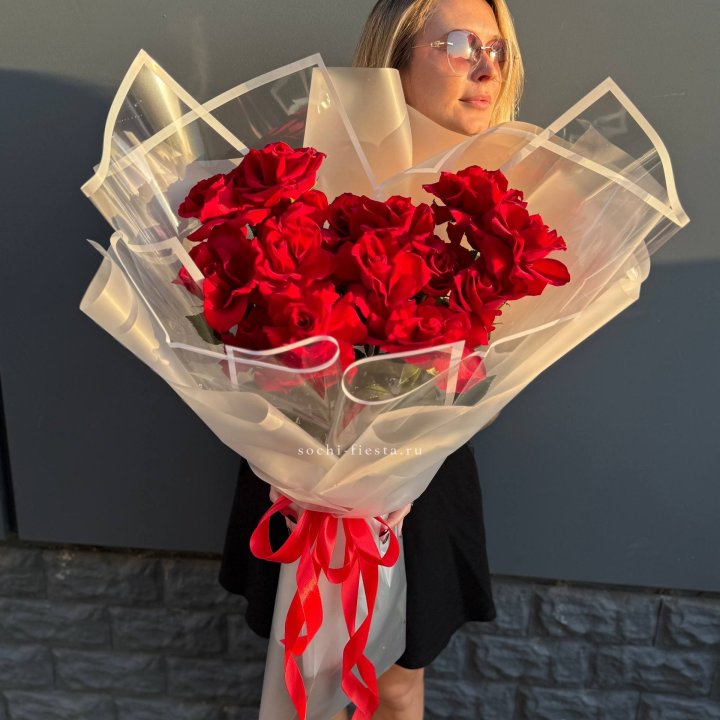  Букет  высоких роз 15 шт в Рязани