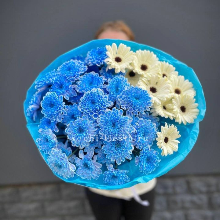 Букет хризантем и гербер в Рязани