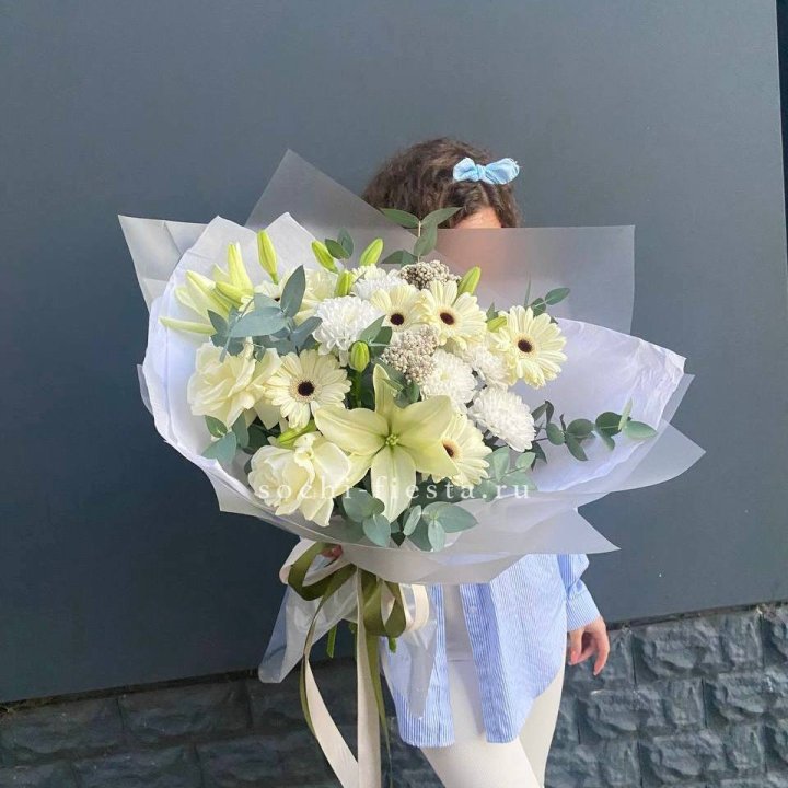 Букет с лилией и герберой в Рязани