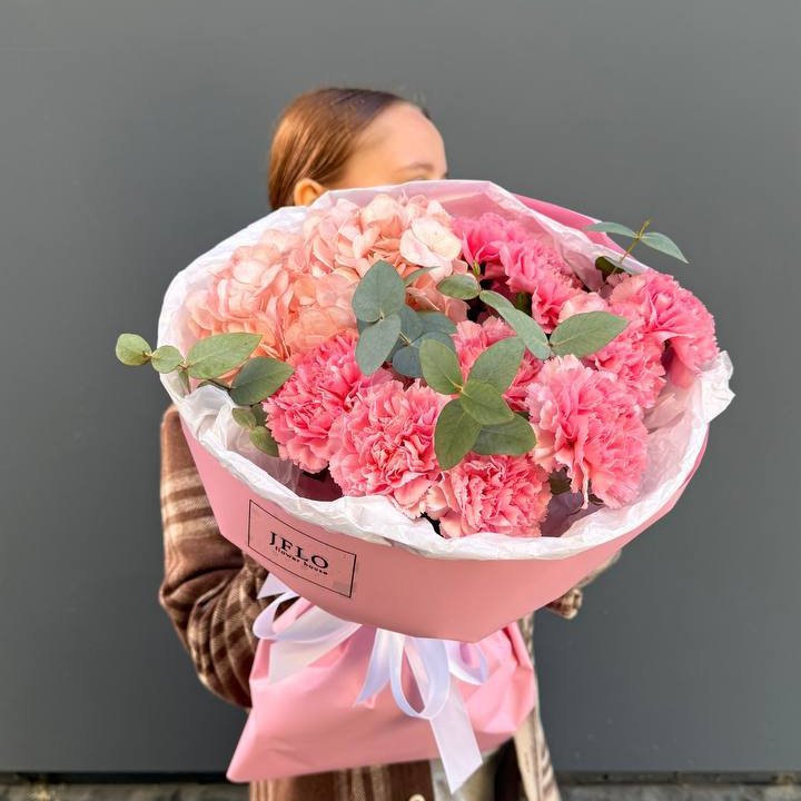 Дуо диантусы и гортензия в Рязани