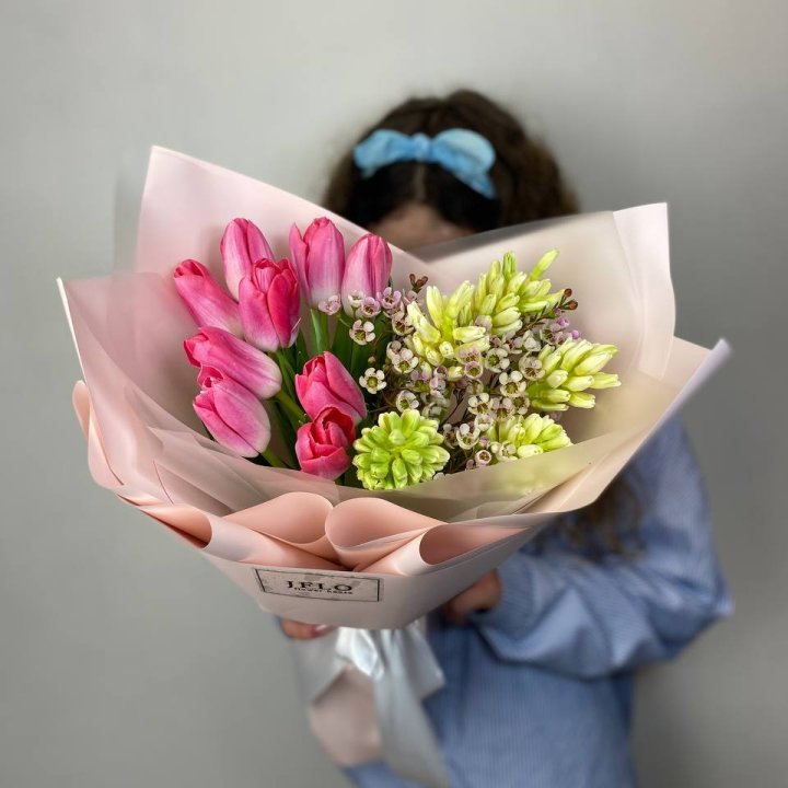  Дуо тюльпаны и гиацинты в Рязани