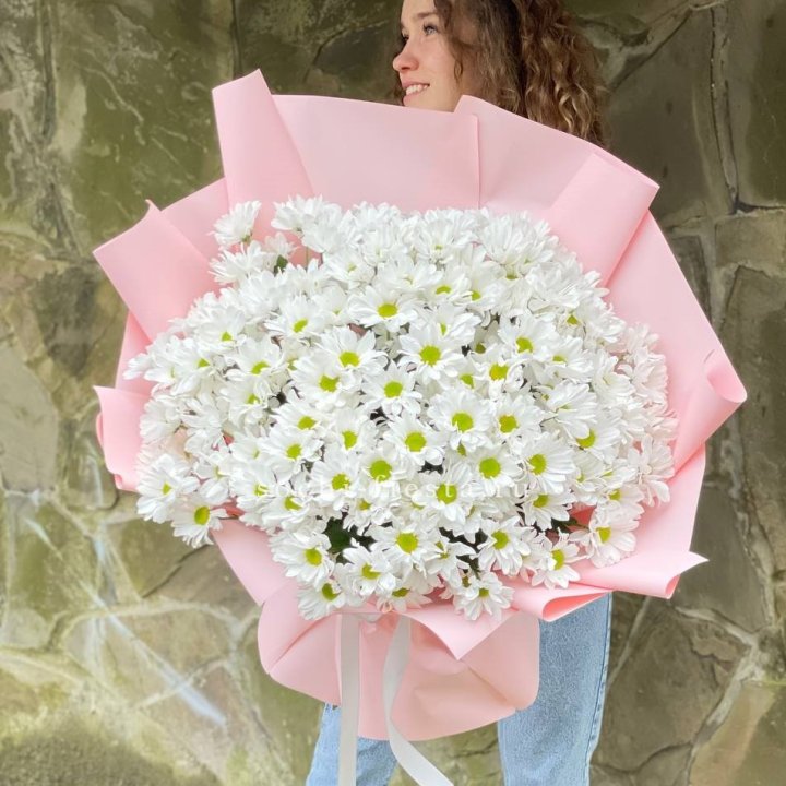  Букет хризантем "Крем" в Рязани