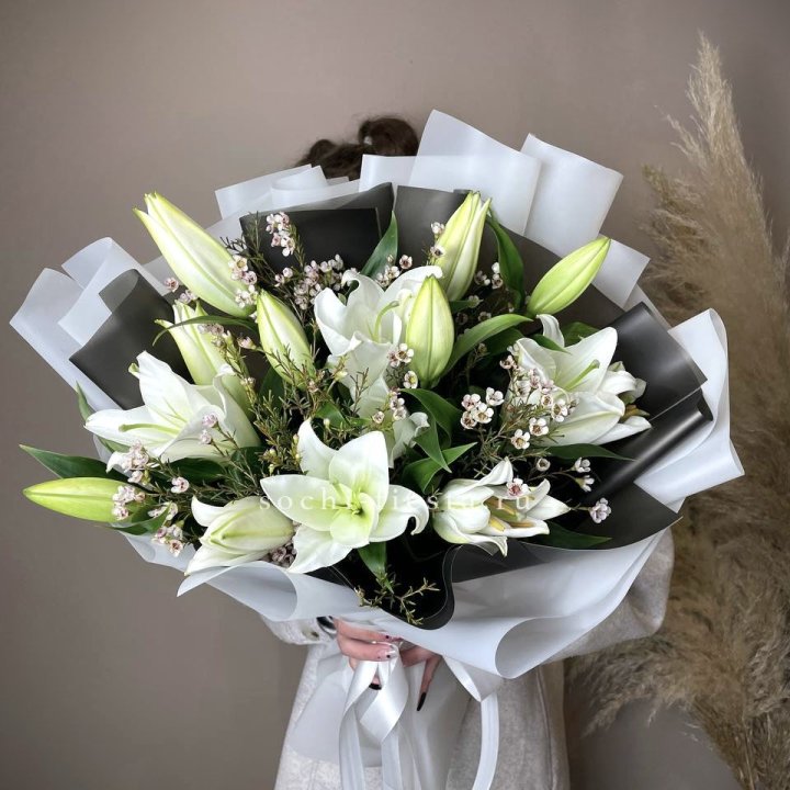 Букет лилий Снежная королева в Рязани