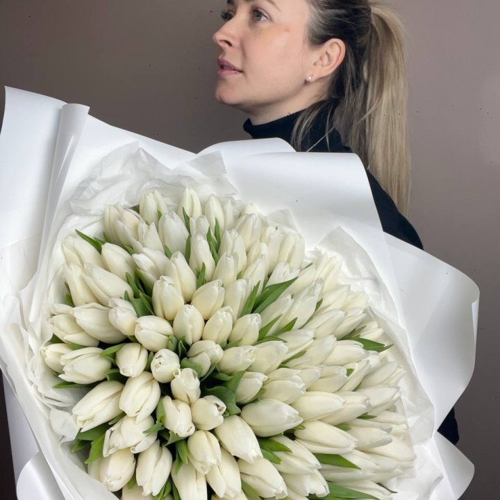 101 белый тюльпан №2 в Рязани