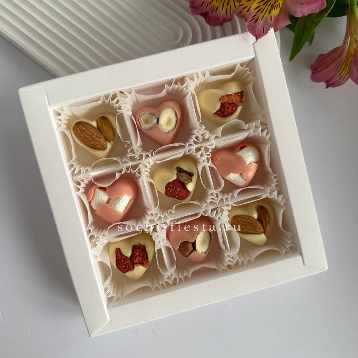 Набор конфет из бельгийского шоколада Сердца в Рязани