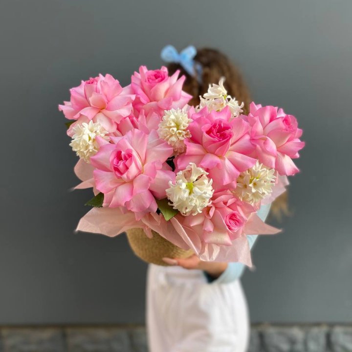 Дуо розы и гиацинты в Рязани