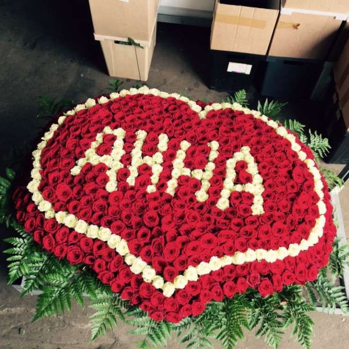 555 роз с именем в Рязани