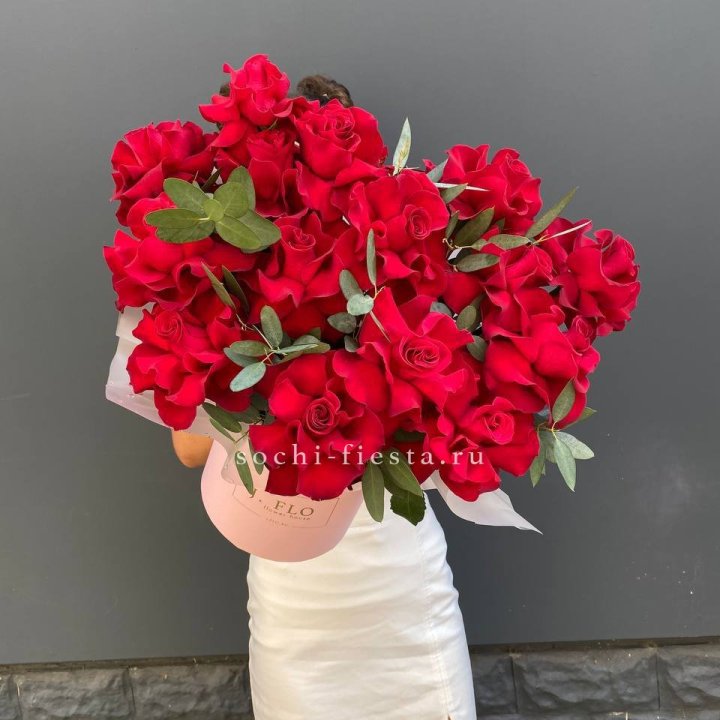 Бокс из 17 французских роз в Рязани