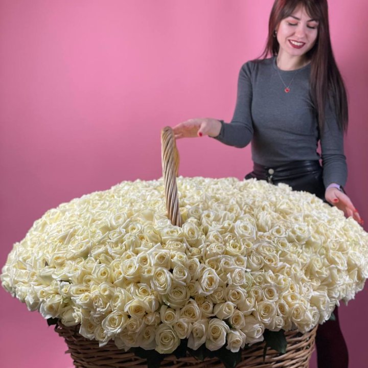 1001 белая роза в Рязани