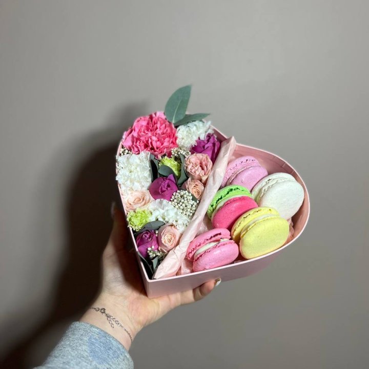 Дуо цветы и макаронсы в Рязани