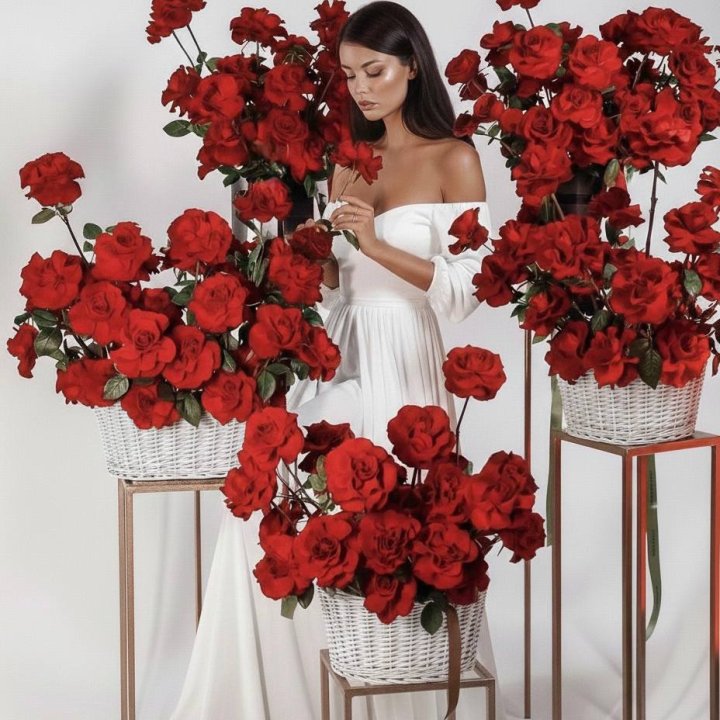 Сет из красных французских роз в Рязани