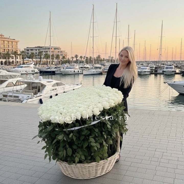 301 высокая роза в корзине в Рязани