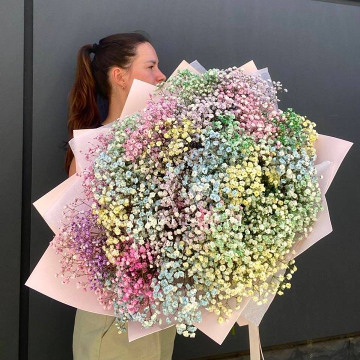 Пышный букет из гипсофил  в Рязани