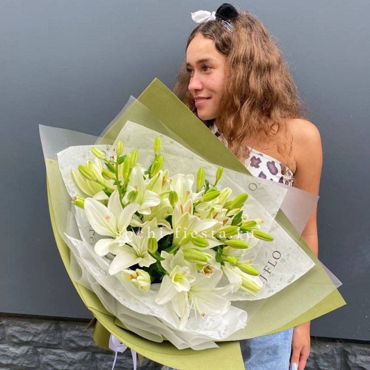 Букет  лилий "Изумруд" в Рязани