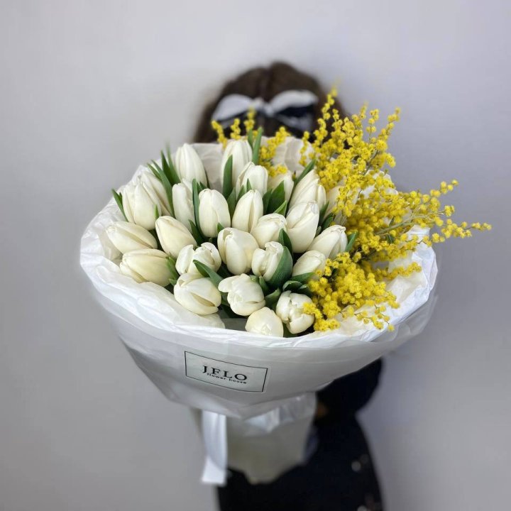 Дуо тюльпан и мимоза в Рязани