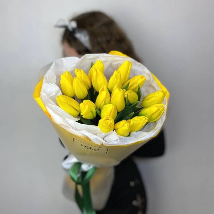 19 жёлтых тюльпанов в Рязани