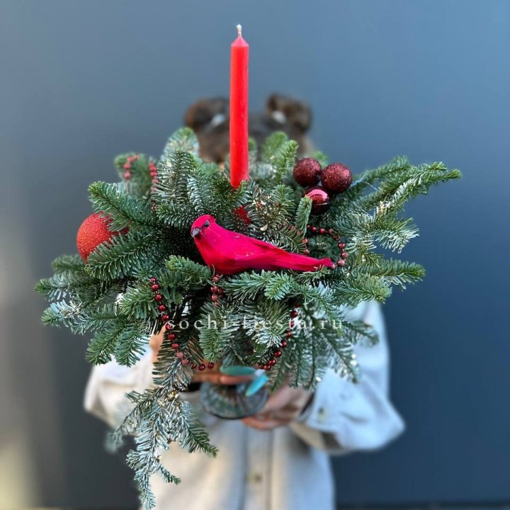 Новогодняя композиция в бокале в Рязани