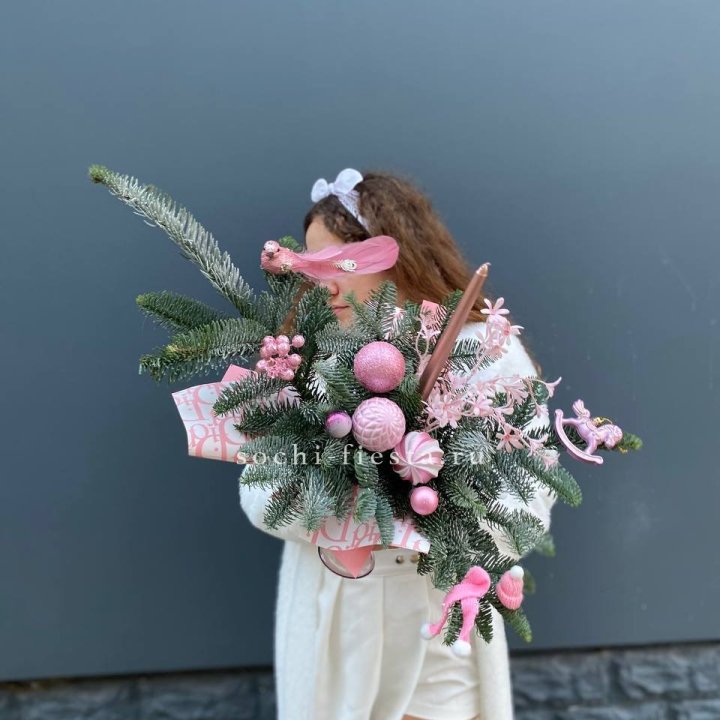 Композиция бокал розовый в Рязани