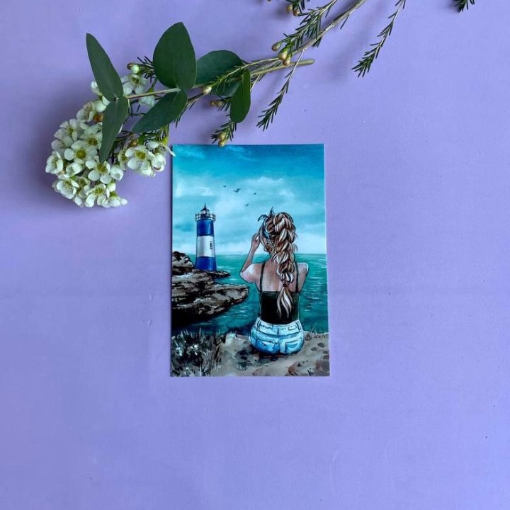 Открытка к букету "Океан" в Рязани