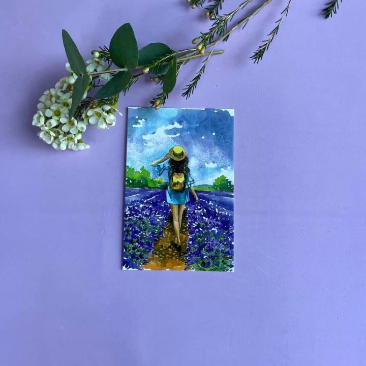 Открытка к букету "Цветочная дорога" в Рязани