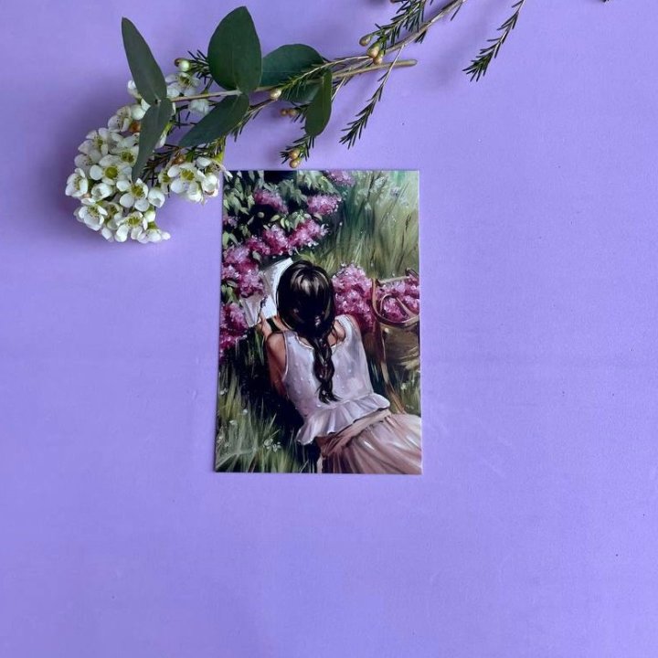 Открытка к букету "Среди пионов" в Рязани