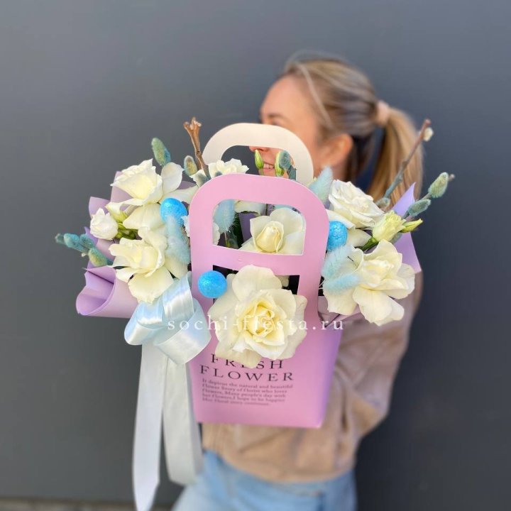 Цветочная сумочка "Пасхальная композиция" в Рязани