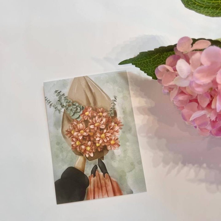 Открытка к букету "Букет" в Рязани