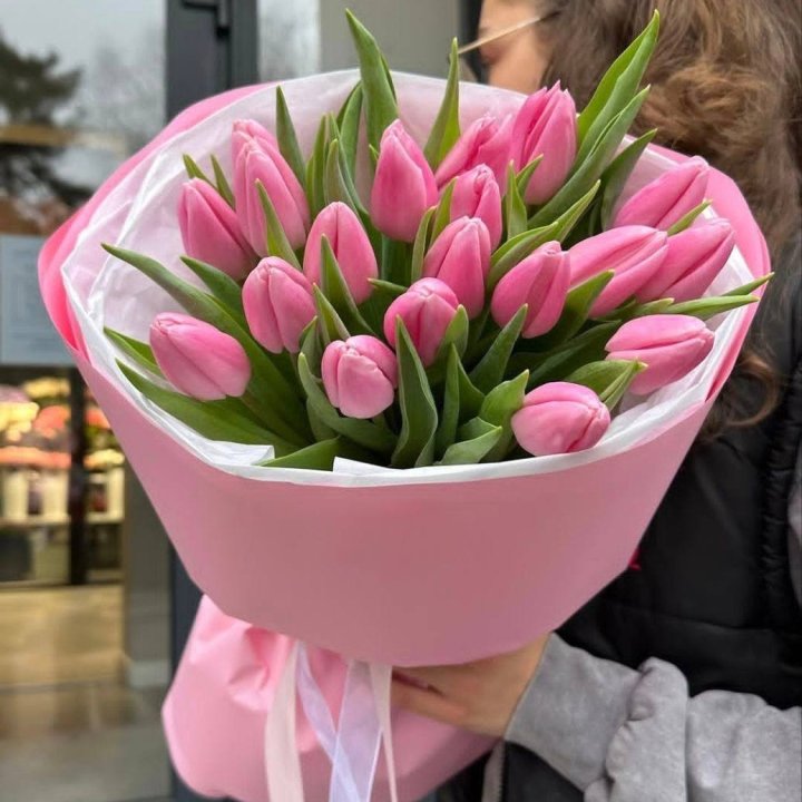  19 розовых тюльпанов в Рязани