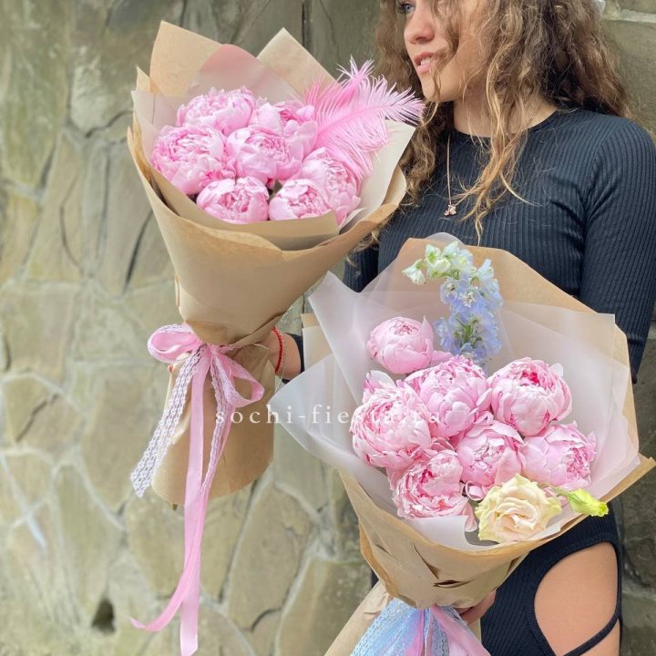 7 зефирных пионов  в Рязани