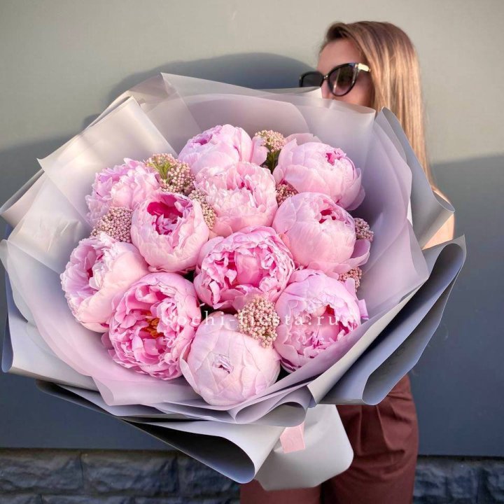 Букет с пионами "Стайл" в Рязани