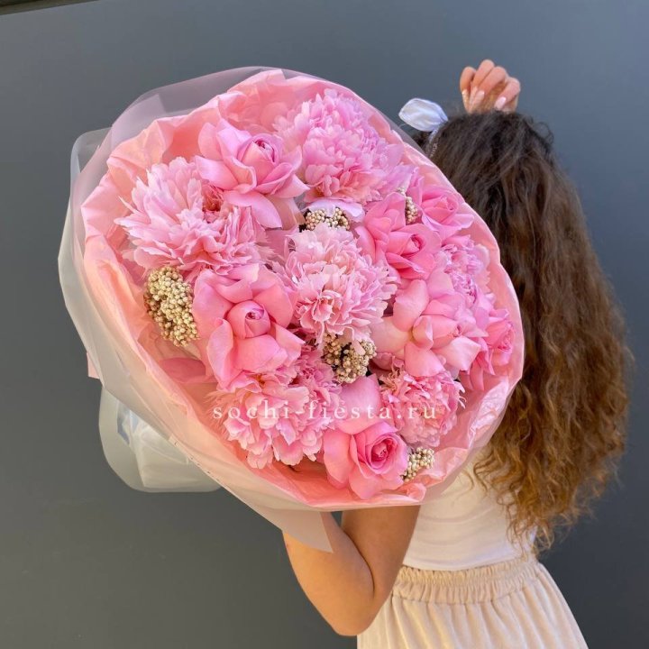  Букет с пионами "Пинки" в Рязани