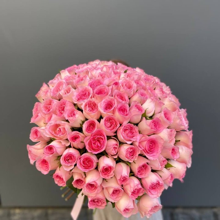 101 розовая роза в Рязани