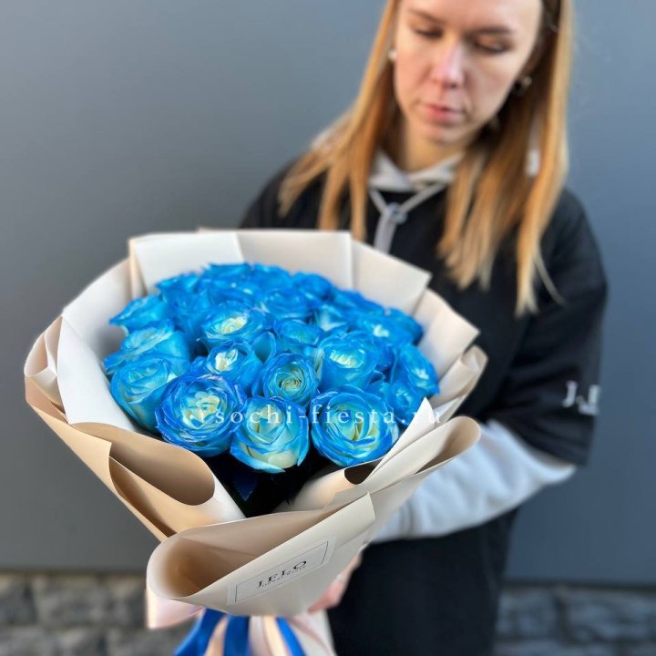 Букет синих роз блю логан в Рязани