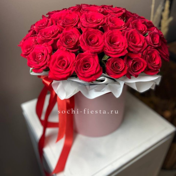 Красные розы 51шт  в коробке в Рязани