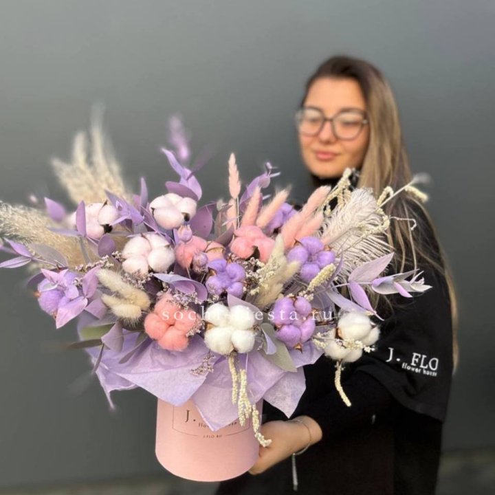 Авторский бокс с сухоцветами №4 в Рязани