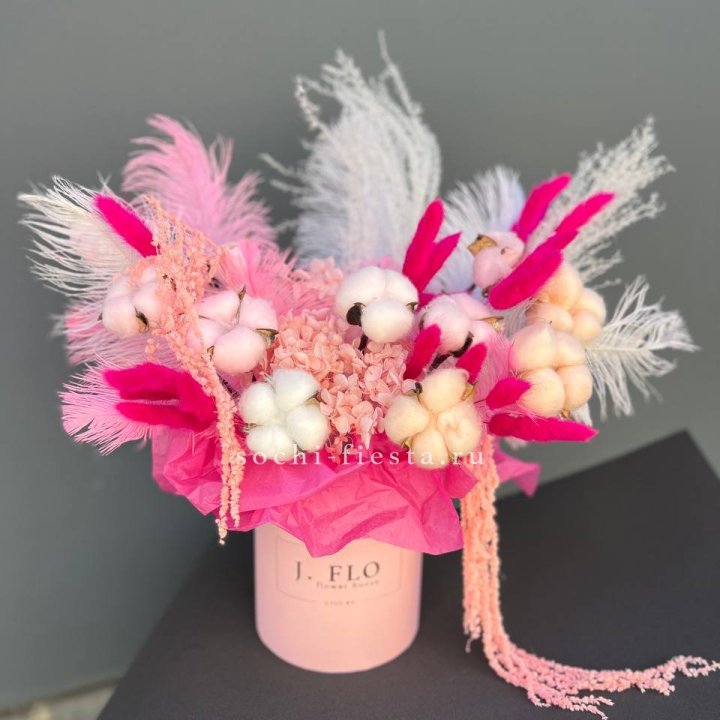 Авторский бокс с сухоцветами №1 в Рязани