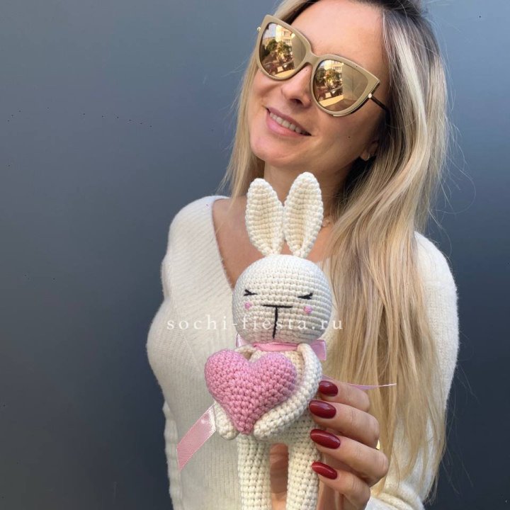 Зайка с сердцем ручной работы в Рязани