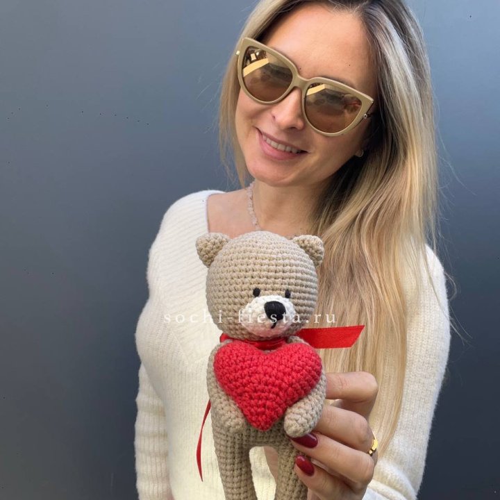 Мишка с сердцем ручной работы в Рязани