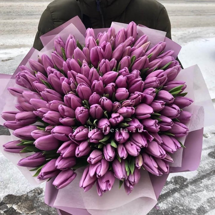 101 сиреневый тюльпан в Рязани