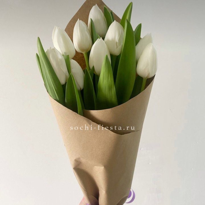 Букет белых тюльпанов в Рязани
