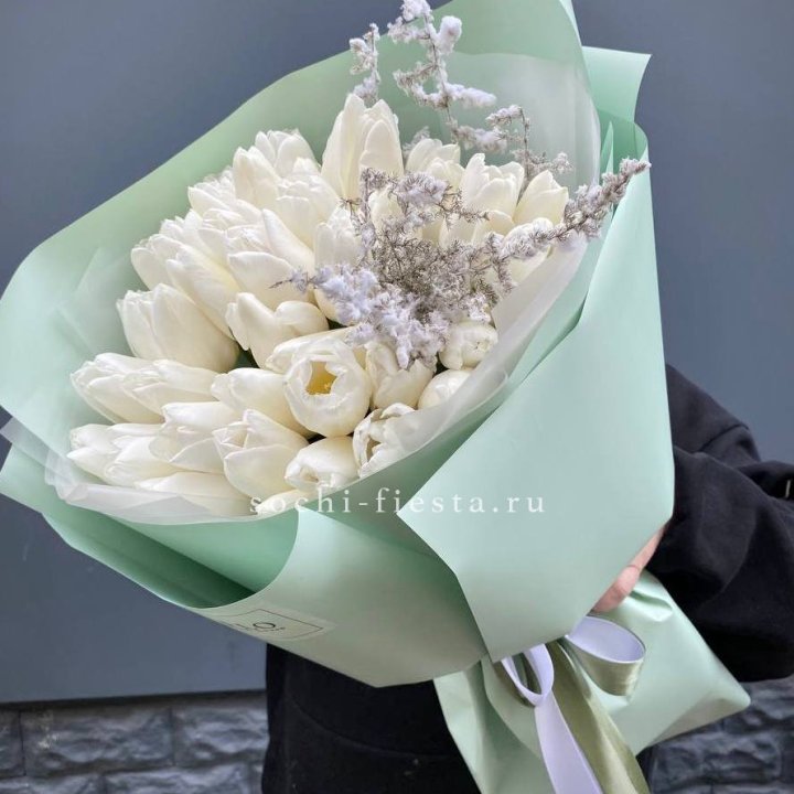 Букет белых тюльпанов "Бьянко" в Рязани