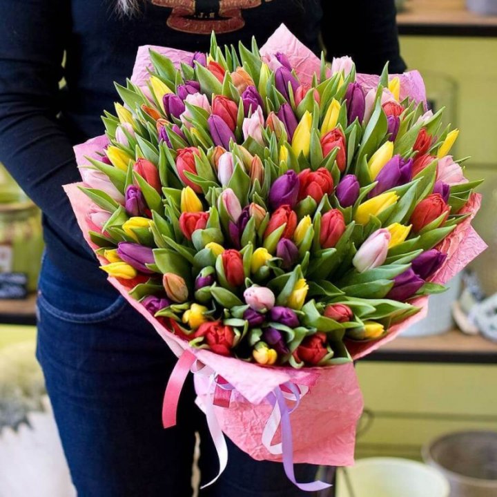 101 тюльпан "Джуси" в Рязани